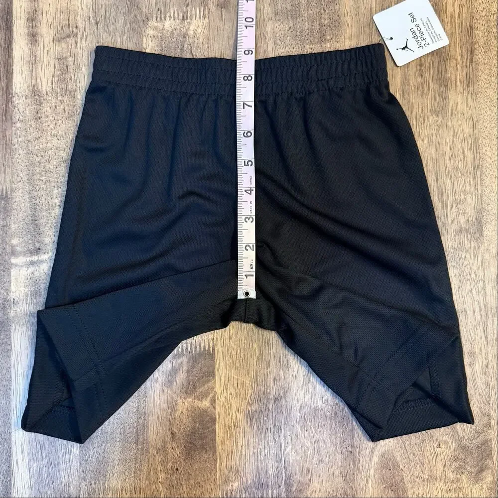 Air Jordan 2-Piece Set Basketball Embroidered Tank Shorts Black Boys 7 Large